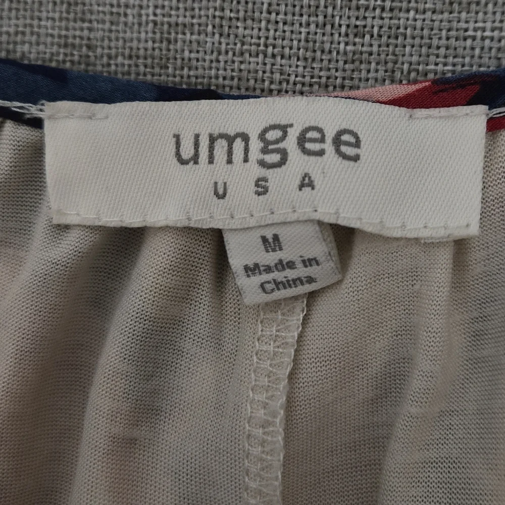 Umgee Floral Cold Shoulder Tunic Mini Dress Crochet Lace Sleeves Size Medium - Picture 10 of 11